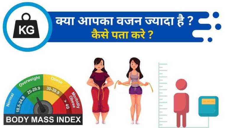 ideal height weight chart and BMI in Hindi